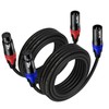 EBXYA XLR Microphone Cable 5m/16.4ft 4-Pack - 3-Pin Balanced Shielded