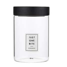 Santa Barbara Design Studio Food Storage Container Glass Pantry Canister, 29-Ounce, Just One Bite