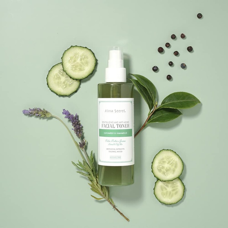 Facial Toner revitalizante y antiedad con Pepino & hammamelis 200