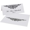 Paisley Printable Place Cards, Black (Choose Color), Set of 60