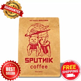 Sputnik Company Medium Roast Whole Bean Coffee 8 OZ LIMITED US SALE (PACK OF 6)