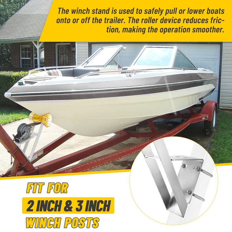 Venussar Boat Trailer Winch Seat with Roller, Boat Trailer Winch