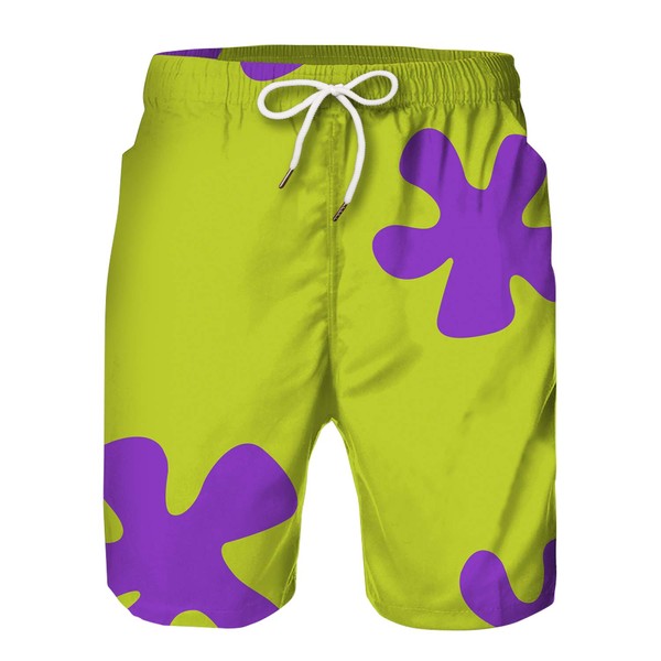 Fancy Uyee Mens Swim Trunks 3D Funny Print Elastic Waist
