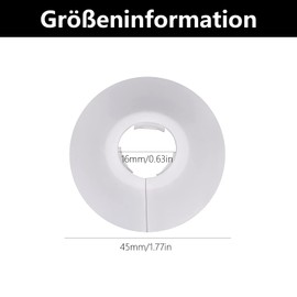 Pack of 9 Heating Pipe Rosette, Heating Pipe Cover, Rosettes for Radiator Pipes, Heating Pipe Cover Floor, Pipe Cover, Cover Rosettes, Trim, Radiator Rosettes (16 mm)