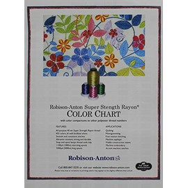 Robison Anton Rayon Thread Paper Color Chart