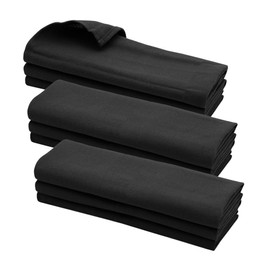 Daloual 9 x Tea Towel/Kitchen Towel/Cleaning Cloth/Polishing Cloth 100% Cotton Black