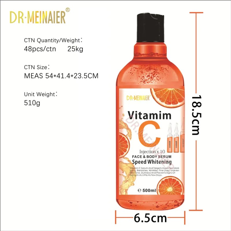 500ml Vitamin C Aha Serum Nicotinamide Hyaluronic& Face