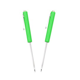 LVOUP Mini Pocket Screwdriver Green Portable Screwdriver Slotted Screw Driver with Strong Magnetic Slotted Tips 2Pcs