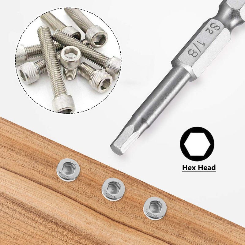 Gasea 20pcs Hex Head Allen Wrench Drill Bit Set 2.3"