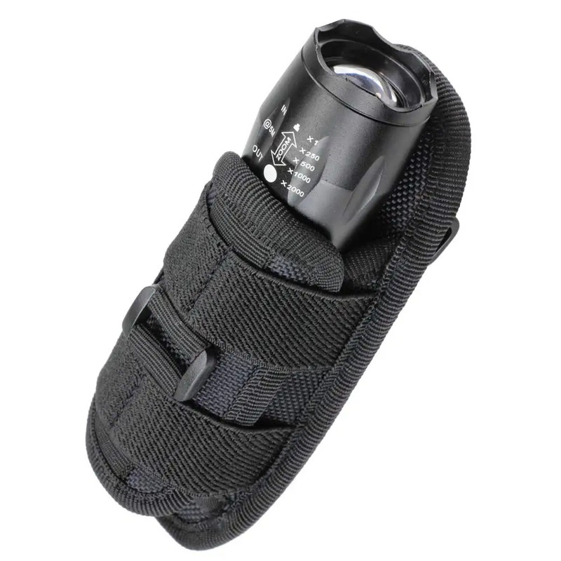 Flashlight Belt Holster for Hands-Free Carry – 360° Rotating Clip