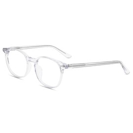 Firmoo Blue Light Blocking Glasses for Women/Men, Clear Round Frame Computer Gaming & Phone Eyewear Anti Eyestrain, DBSN62320
