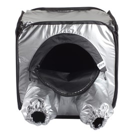 eTone Portable Film Changing Room with Quick Release, Large Format Film Change Bag, Film Change Tent, Foldable, for Loading 4 x 5, 5 x 7 Film Sheets, 120 135 Roll Film Developer, silver, No