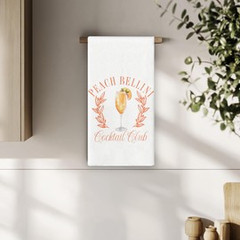 Bnzolyoia Peach Bellini - Toallas de cocina - Toallas de bar para batender, melocotón Bellini regalos para los amantes de los cócteles, cóctel, bar, club, toallas de mano para cocina, baño, 16 x 24