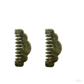 Massage Comb Hair Tool Jade Scalp Stylish Hairdressing Tool Jade Hair Brush 2 Pack