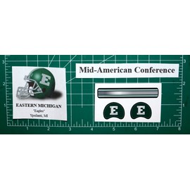 Eastern Michigan Eagles *DIECUT DECALS* for Football Gumball Helmets MAC Div1 MI
