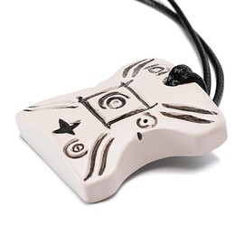 ASVP Shop Japor Snippet Necklace Padme Vintage Look With Engraved Finish, White, One Size