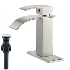 Unbranded Brushed Nickel Bathroom Basin Sink Faucet Single Handle 1 or 3 Holes Mixer Tap