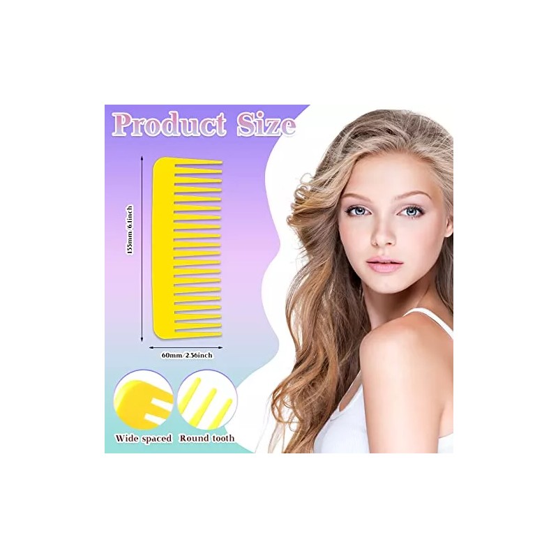 Meanplan Peine De Dientes Anchos Para Desenredar Cabello Rizado, 42