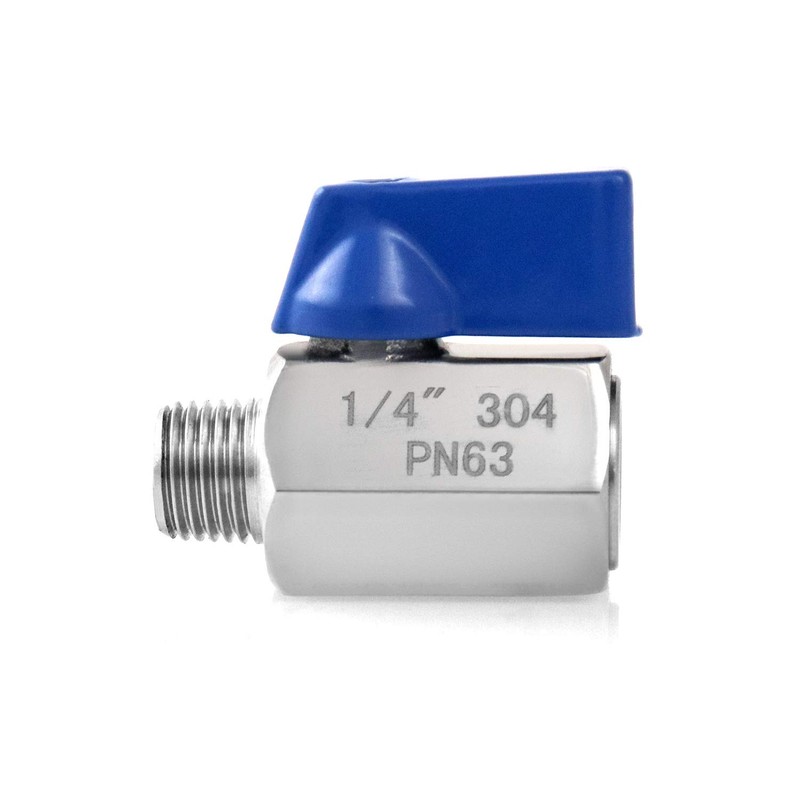 QWORK Mini Ball Valve, 2 Pack 1/4" NPT Thread Female