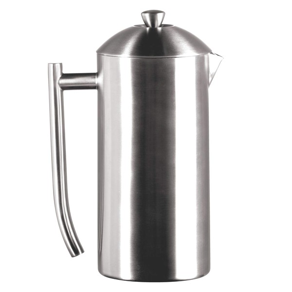 Frieling Double-Walled Stainless-Steel French Press Coffee Maker, Brushed, 17 Ounces