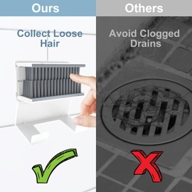 Hair Catcher, Reusable Shower Wall Hair Collector Hair Trap for Drain Protector, Silicone Hair Catcher for Bathroom Bathtub