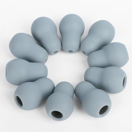 Silicone Stethoscope Ear Tips, Gray, 10 Pcs, Universal Replacement Earpieces, 0.79×0.51 Inch