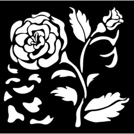 Stamperia - Thick Stencils for Scrapbooks, Albums, Cards, Bullet Journalling, and More, Flexible Material, Easy to Clean, Perfect for Hobbies, Crafts and Gifting (House of Roses, Big Rose)