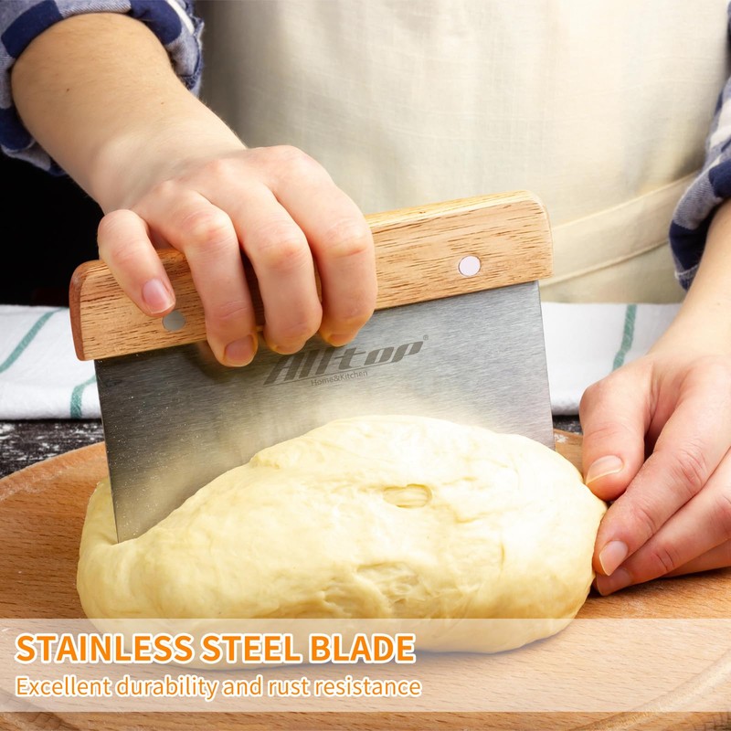 ALLTOP Dough Cutter – Premium Stainless Steel Food Scraper for