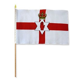 AES Northern Ireland 12"x18" Stick Flag (12) One Dozen