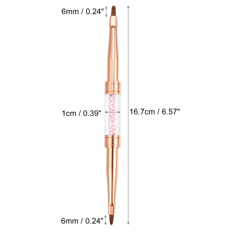 VOCOSTE Nail Art Brush, Nail Brush, Double Headed Crystal Handle,