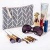 SUMAJU 2 Pcs Canvas Cosmetic Bag, Multi-Function Small Zipper Pouch