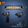 Nilight 7 Inch Amber Single Row Led Light Bar Super