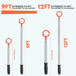 montela golf Ball Retriever Telescopic 9/12FT Upgrade Golf Ball Water Retrievers Aluminum Alloy Rod Thickened Golf Ball Grabber Golf Ball Retriever for Water Golf Accessories Golf Gift for Men (12FT)