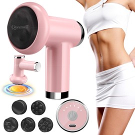 medcodes Anti Cellulite Massage Tool, Body Sculpting Machine for Women, Lymphatic Drainage Device with Lipo Roller, Handheld Home Use for Belly Fat, Stomach, Thighs & Buttocks Sculpting (Pink)