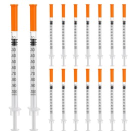 COTOM 100pcs/pack, 1ml Dispensing Measuring Tool with 30G (13mm long), Multiple Uses Laboratory Accessories, Individually Wrapped