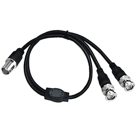MTUERANC BNC Splitter Cable, BNC Male to Dual BNC Female Adapter Cable, BNC Coaxial Y Splitter Cable for CCTV System, Radio, Modem, Camera 50cm/20 inch (BNC Female to 2 Male)