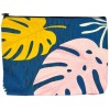 Unbranded Tropical Leaf Modern Monstera Leaves Zippered Pouch Cosmetics Makeup