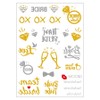 Gel Luna lettering gold glitter tattoo sticker, 1 piece, T-396 / 젤루나 레터링 골드 반짝이 타투 스티커, 1개, T-396