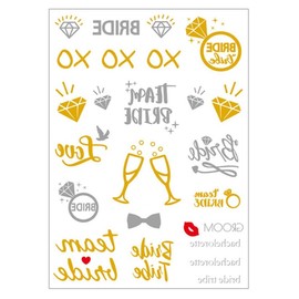 Gel Luna lettering gold glitter tattoo sticker, 1 piece, T-396 / 젤루나 레터링 골드 반짝이 타투 스티커, 1개, T-396