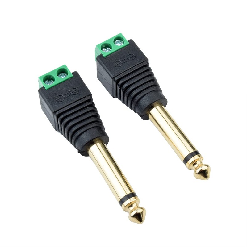 euroharry 6.35 mm Jack Plug Adapter - Jack to 2-Pin