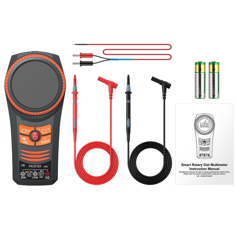 Proster Digital Multimeter Tester - 6000 Counts Auto-Ranging Multi Meter