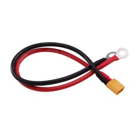 rflaueo 1pc XT60 to O Ring Terminal Cable XT60 Male to M8 O Ring Eyelet Terminal Plug Connector with 12inch 10awg Silicone Wire for RC Lipo Battery FPV Racing Drone(E144-1)