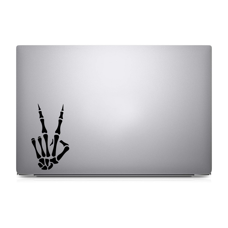 Bargain Max Decals Peace Sign Skeleton Hand Decal Notebook Car
