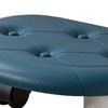 Round Low Rolling Stools Fuax Leather Universal Wheel Small Roller