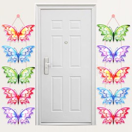 HOWAF Butterfly Party Banner, Butterfly Porch Sign for Kids Birthday Party Supplies Favors, Butterfly Theme Party Outdoor Indoor Banner Sign, Colorful Butterfly Party Home Decoration