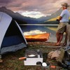 REDCAMP Folding Stove Windscreen, 4 Plates Stainless Steel Camping Stove