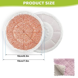 ELLECILA Mop Replacement Pads for Shark, 6PCS Steam Mop Pads, Reusable Steam and Scrub Cleaning Pads, Heavy Scrub Pad, Velvet Nylon Yarn Cover, Compatible with S6002UK S7201UK (Orange)