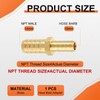 Rebower 1 Pack Brass Hose Barb to Adapter, 10mm Barb