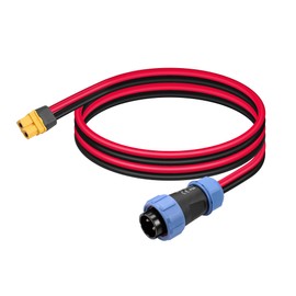 GINTOOYUN 2-Pin Aviation Male Plug to XT60 Cable 10AWG SP21 IP68 Waterproof Aviation Male Plug to XT60 Female Plug Power Cable for Portable Charging Stations,Drones,etc(39 Inch) (Style 1)