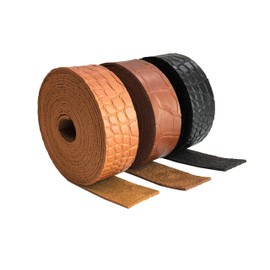 Wento 3/4'' Wide by 108'' Long Faux Leather Straps Crocodile Leather Strips for Crafts Vegan Leather Faux Leather Strips 3 Color Mixed